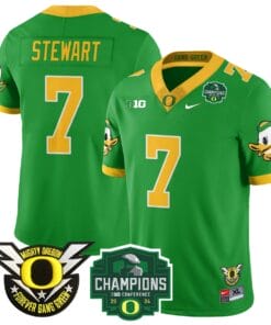 Evan Stewart Jersey #7 Oregon Ducks 2024 Big Ten Champions All Stitched Football 7 EUKBWPG