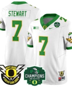 Evan Stewart Jersey #7 Oregon Ducks 2024 Big Ten Champions All Stitched Football 6 EUV4M6A