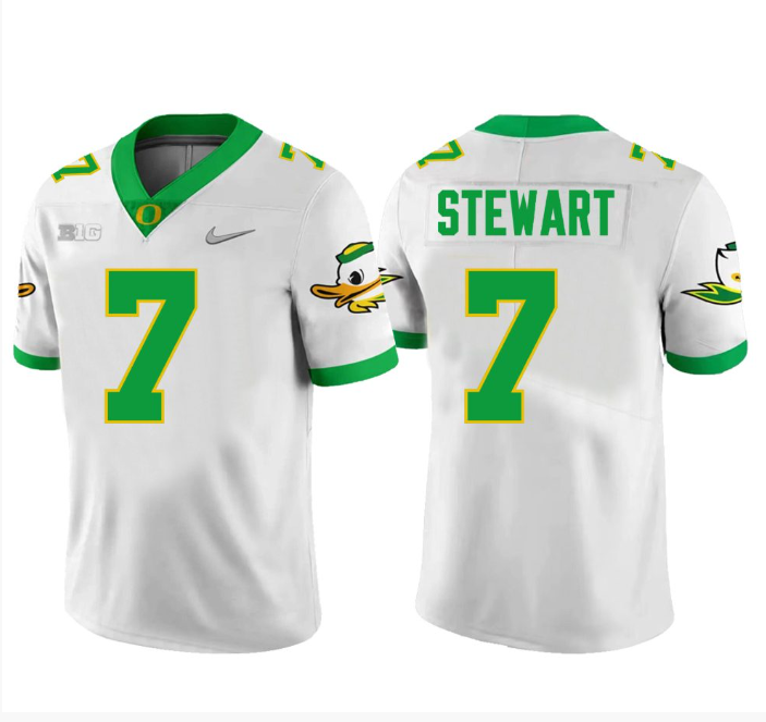 Evan Stewart Jersey #7 Oregon Ducks All Stitched Football 2 Evan Stewart Jersey #7 Oregon Ducks All Stitched Football - Image 2