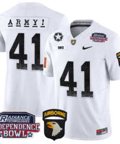 Alternative view of Glenn Davis Jersey #41 Army Black Knights Independence Bowl Patch Stitched Football