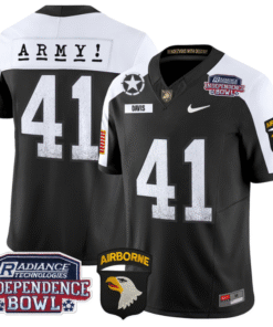 Glenn Davis Jersey #41 Army Black Knights Independence Bowl Patch Stitched Football