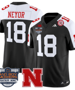 Isaiah Neyor Jersey #18 Nebraska Cornhuskers 2025 Pinstripe Bowl All Stitched Football