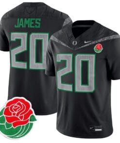 Jordan James Jersey #20 Oregon Ducks Rose Bowl Patch Vapor All Stitched Football