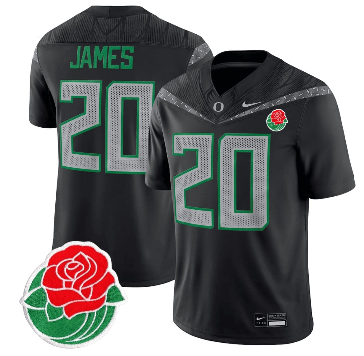 Jordan James Jersey #20 Oregon Ducks Rose Bowl Patch Vapor All Stitched Football 1 Jordan James Jersey #20 Oregon Ducks Rose Bowl Patch Vapor All Stitched Football