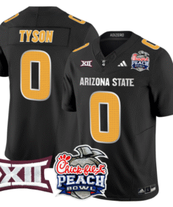 Jordyn Tyson Jersey #0 Arizona State Sun Devils 2025 Peach Bowl Stitched Football 11 J325S82