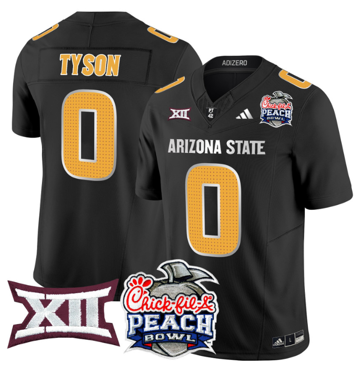 Jordyn Tyson Jersey #0 Arizona State Sun Devils 2025 Peach Bowl Stitched Football 6 Jordyn Tyson Jersey #0 Arizona State Sun Devils 2025 Peach Bowl Stitched Football - Image 6