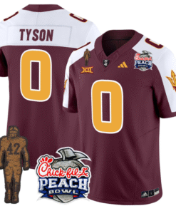 Jordyn Tyson Jersey #0 Arizona State Peach Bowl Patch All Stitched Football 16 J51TVPB