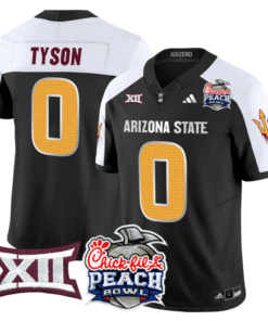 Jordyn Tyson Jersey #0 Arizona State Sun Devils 2025 Peach Bowl Stitched Football
