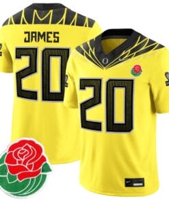 Alternative view of Jordan James Jersey #20 Oregon Ducks Rose Bowl Patch Vapor All Stitched Football