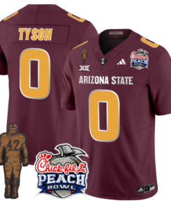 Jordyn Tyson Jersey #0 Arizona State Peach Bowl Patch All Stitched Football 19 J9P8F5W