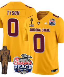 Jordyn Tyson Jersey #0 Arizona State Peach Bowl Patch All Stitched Football 21 JB4PL0E