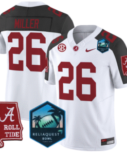 Jam Miller Jersey #26 Alabama Crimson Tide 2025 ReliaQuest Bowl All Stitched Football 8 JFR0R42