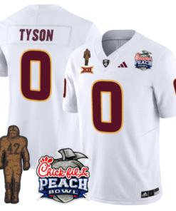 Jordyn Tyson Jersey #0 Arizona State Peach Bowl Patch All Stitched Football 14 JFRPNY0