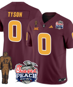 Jordyn Tyson Jersey #0 Arizona State Peach Bowl Patch All Stitched Football 15 JFXIADP