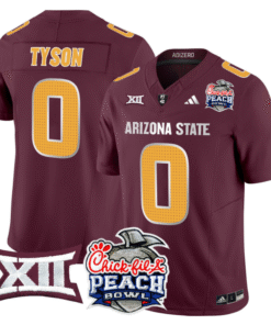 Jordyn Tyson Jersey #0 Arizona State Sun Devils 2025 Peach Bowl Stitched Football 7 JGLXSNH