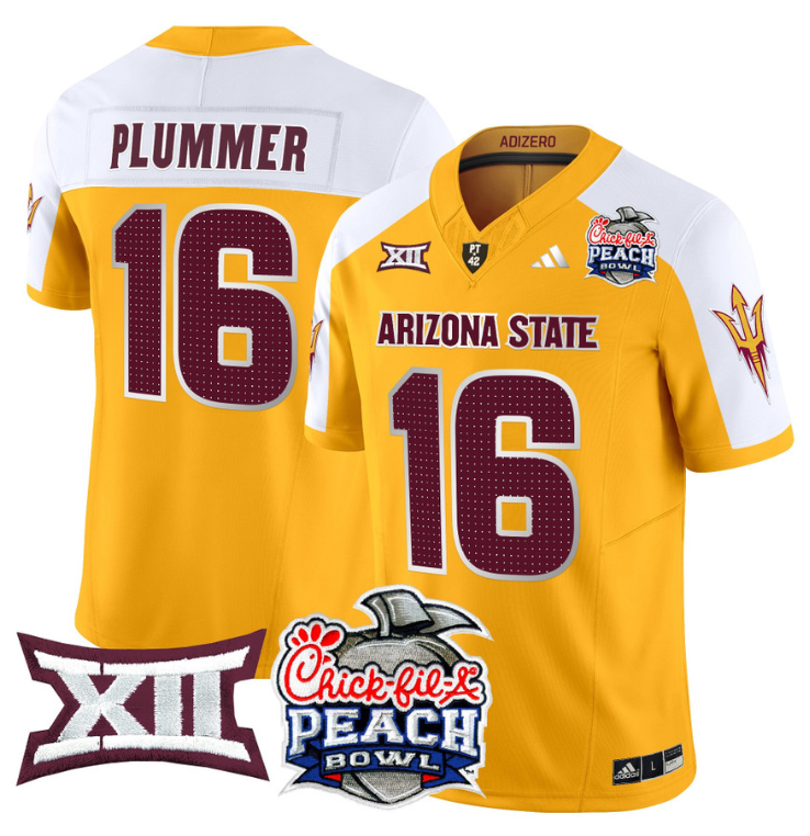 Jake Plummer Jersey #16 Arizona State Sun Devils 2025 Peach Bowl Stitched Football 5 Jake Plummer Jersey #16 Arizona State Sun Devils 2025 Peach Bowl Stitched Football - Image 5