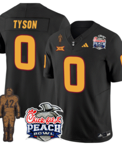 Jordyn Tyson Jersey #0 Arizona State Peach Bowl Patch All Stitched Football 18 JMSWDEQ