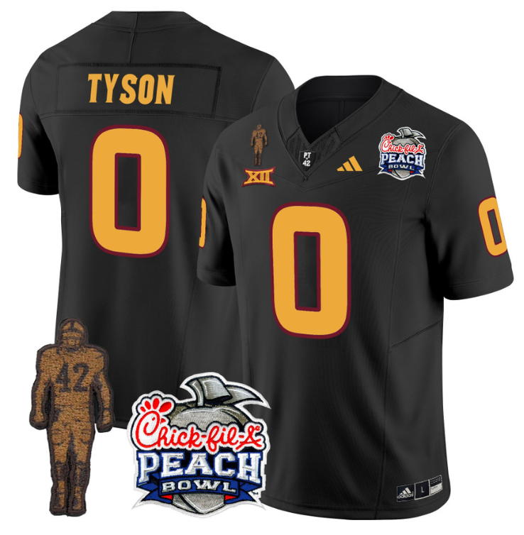 Jordyn Tyson Jersey #0 Arizona State Peach Bowl Patch All Stitched Football 7 Jordyn Tyson Jersey #0 Arizona State Peach Bowl Patch All Stitched Football - Image 7