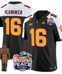Alternative view of Jake Plummer Jersey #16 Arizona State Peach Bowl Patch All Stitched Football