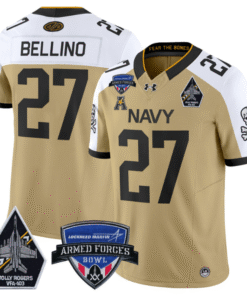Alternative view of Joe Bellino Jersey #27 Navy Midshipmen 2025 Armed Forces Bowl All Stitched Football