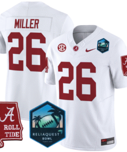 Jam Miller Jersey #26 Alabama Crimson Tide 2025 ReliaQuest Bowl All Stitched Football 7 JR5KYB4