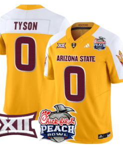 Jordyn Tyson Jersey #0 Arizona State Sun Devils 2025 Peach Bowl Stitched Football 10 JT0HDNL