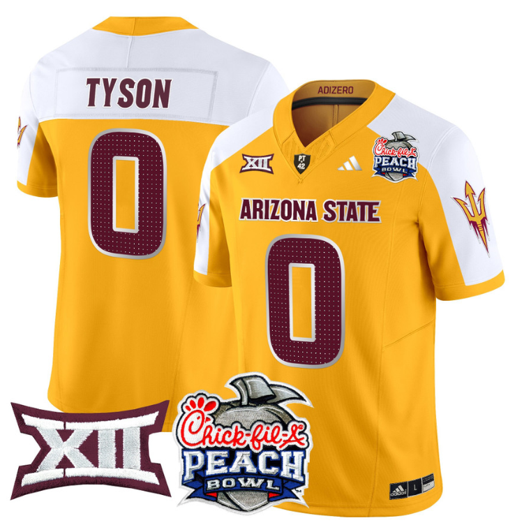 Jordyn Tyson Jersey #0 Arizona State Sun Devils 2025 Peach Bowl Stitched Football 5 Jordyn Tyson Jersey #0 Arizona State Sun Devils 2025 Peach Bowl Stitched Football - Image 5