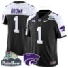 Jayce Brown Jersey #1 Kansas State Wildcats 2025 Rate Bowl Patch Football All Stitched