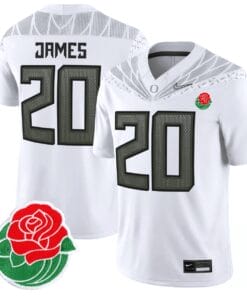 Jordan James Jersey #20 Oregon Ducks Rose Bowl Patch Vapor All Stitched Football 6 JVQTVNN