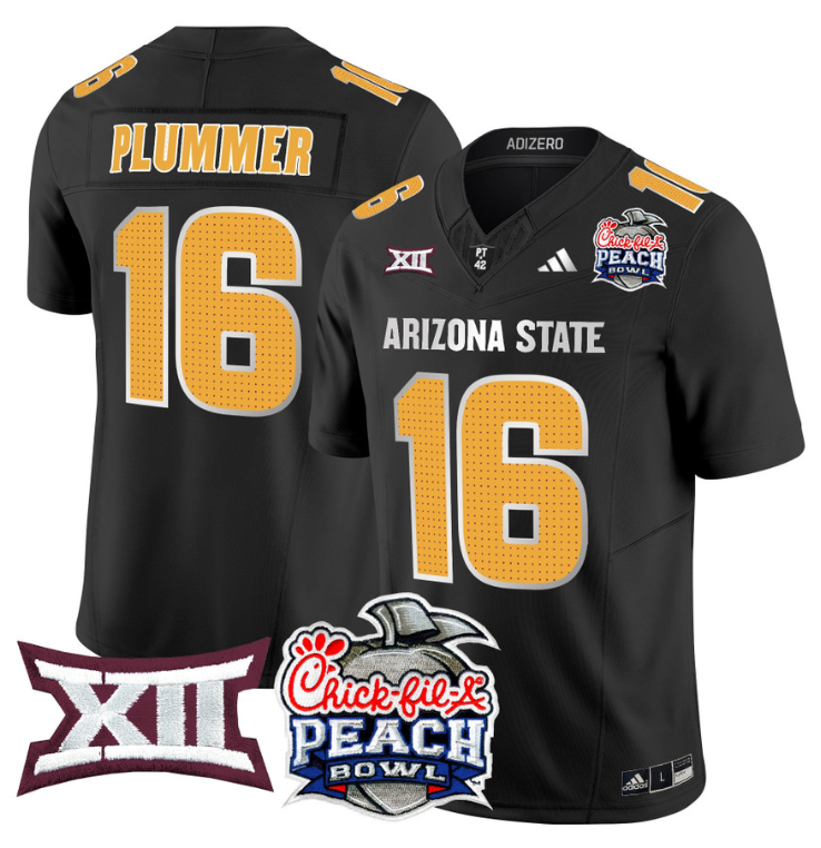 Jake Plummer Jersey #16 Arizona State Sun Devils 2025 Peach Bowl Stitched Football 6 Jake Plummer Jersey #16 Arizona State Sun Devils 2025 Peach Bowl Stitched Football - Image 6