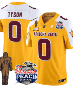 Jordyn Tyson Jersey #0 Arizona State Peach Bowl Patch All Stitched Football 22 JXSI908