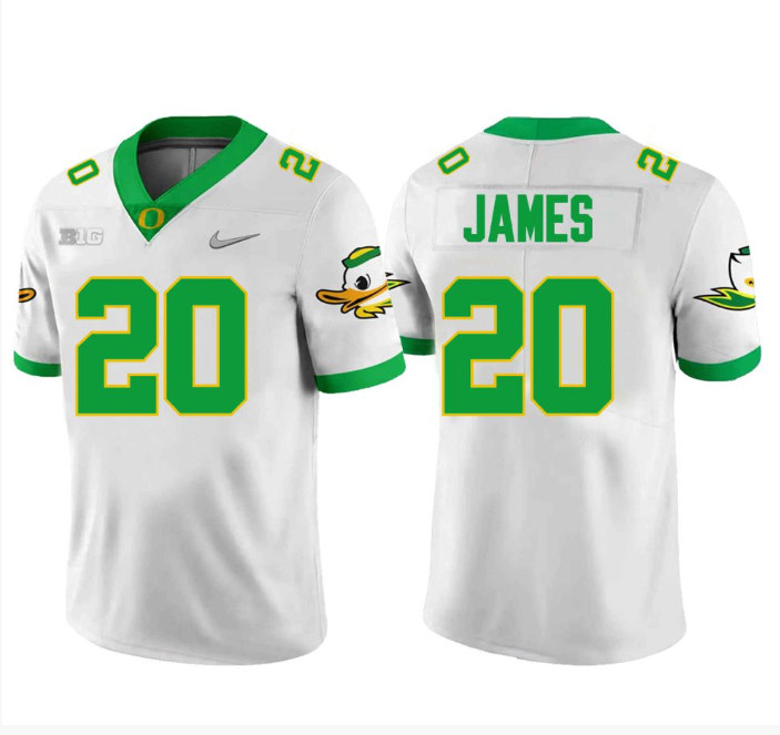 Jordan James Jersey #20 Oregon Ducks All Stitched Football 2 Jordan James Jersey #20 Oregon Ducks All Stitched Football - Image 2