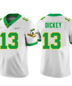 Jurrion Dickey Jersey #13 Oregon Ducks All Stitched Football 3 Jurrion Dickey Jersey 13 Oregon Ducks Football White