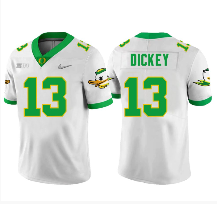 Jurrion Dickey Jersey #13 Oregon Ducks All Stitched Football 2 Jurrion Dickey Jersey #13 Oregon Ducks All Stitched Football - Image 2