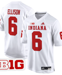 Alternative view of Justice Ellison Jersey #6 Indiana Hoosiers 2024 Game V2 Stitched Football
