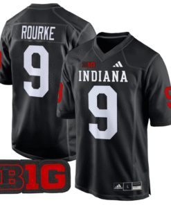 Kurtis Rourke Jersey 9 Indiana Hoosiers 2024 Game V2 Football Black
