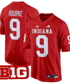 Kurtis Rourke Jersey 9 Indiana Hoosiers 2024 Game V2 Football Crimson