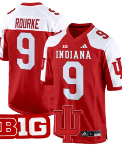 Kurtis Rourke Jersey 9 Indiana Hoosiers 2024 Game V2 Football Crimson Alternate