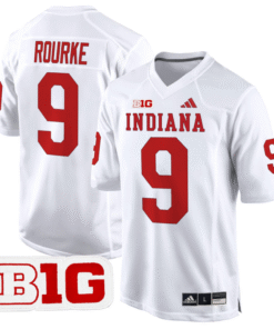 Alternative view of Kurtis Rourke Jersey #9 Indiana Hoosiers 2024 Game V2 Stitched Football