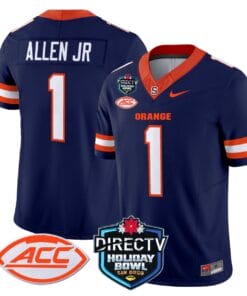LeQuint Allen Jersey #1 Syracuse Orange 2025 Holiday Bowl Patch All Stitched Football 8 L45B3UH