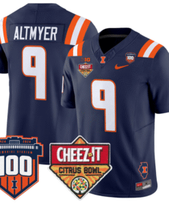 Luke Altmyer Jersey #9 Illinois Fighting 2025 Cheez-It Citrus Bowl Stitched Football 11 L4O4VU1