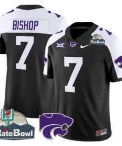 Michael Bishop Jersey #7 Kansas State Wildcats 2025 Rate Bowl Patch Football All Stitched