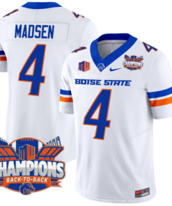 Alternative view of Maddux Madsen Jersey #4 Boise State Broncos Back To Back Champions Stitched Football
