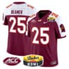 Frank Beamer Jersey #25 Virginia Tech Hokies 2025 Duke’s Mayo Bowl Patch Stitched Football