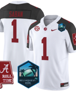 Nick Saban Jersey #1 Alabama Crimson Tide 2025 ReliaQuest Bowl All Stitched Football 8 N2QQBHS
