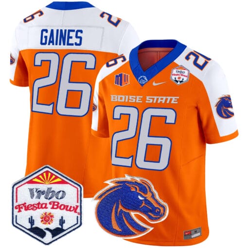 Sire Gaines Jersey #26 Boise State Broncos 2025 Fiesta Bowl Patch Vapor Stitched Football 5 Sire Gaines Jersey #26 Boise State Broncos 2025 Fiesta Bowl Patch Vapor Stitched Football - Image 5