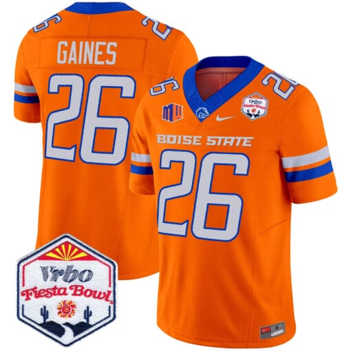 Sire Gaines Jersey #26 Boise State Broncos 2025 Fiesta Bowl Patch Vapor Stitched Football 6 Sire Gaines Jersey #26 Boise State Broncos 2025 Fiesta Bowl Patch Vapor Stitched Football - Image 6