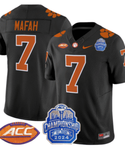 Phil Mafah Jersey #7 Clemson Tigers 2024 ACC Championship Patch Stitched Football 10 P2KVAHN