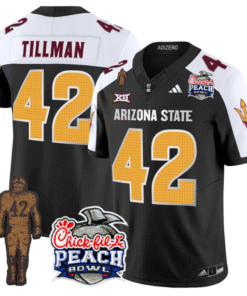 Pat Tillman Jersey #42 Arizona State Peach Bowl Patch All Stitched Football