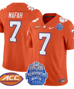 Phil Mafah Jersey #7 Clemson Tigers 2024 ACC Championship Patch Stitched Football 8 PQJYJVK